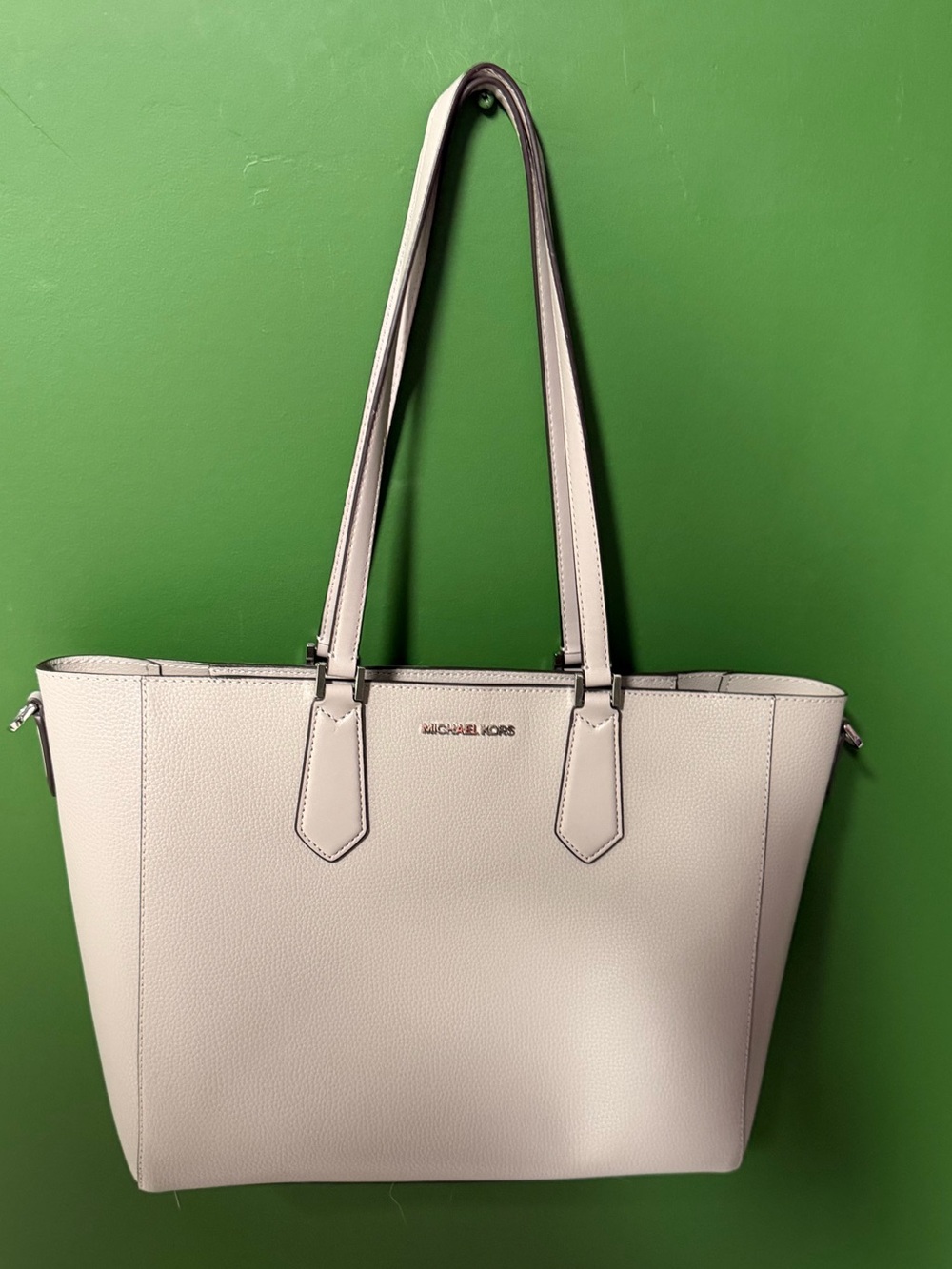 Michael Kors Light Pink Leather Tote with Dual Straps